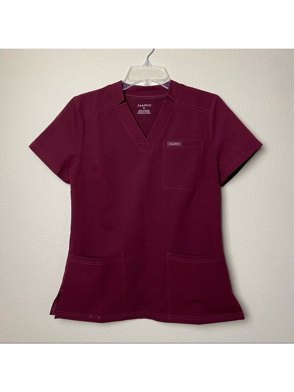 JAANUU Relaxed 3 Pocket Top - Wine